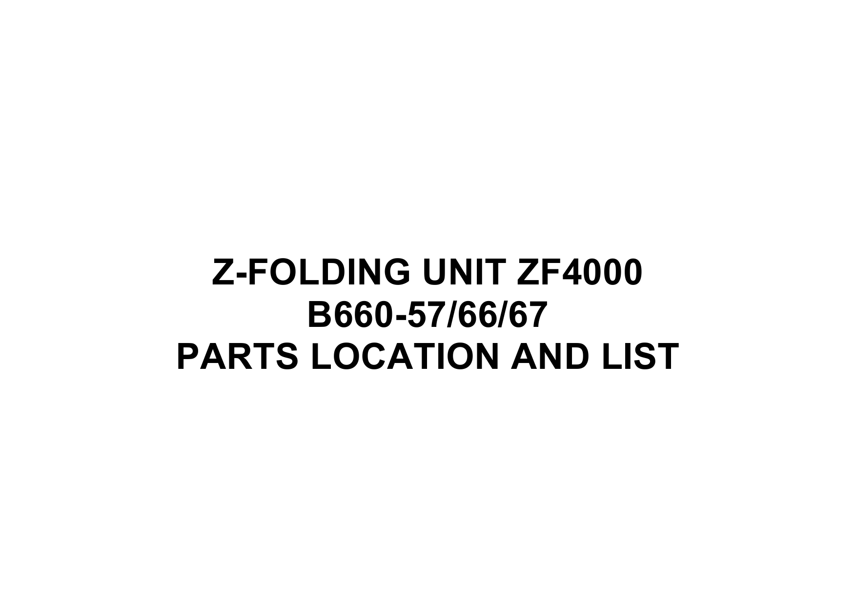 RICOH Options B660 Z-FOLDING-UNIT-ZF4000 Parts Catalog PDF download-1